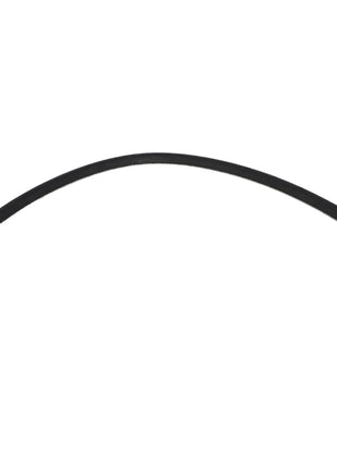 AGCO | HYDRAULIC HOSE - AG220601 by AGCO: a black flexible hose with metal fittings on both ends, slightly curved.