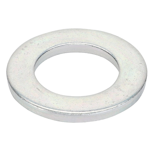 A close-up image of the AGCO Washer - Fel115989, a metallic flat washer with a circular shape and a central hole. No current product description available.