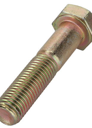 The AGCO Bolt - 3008871X1 is a metal hex bolt with a partially unthreaded shank, a hexagonal head, and a threaded lower portion, making it ideal for fastening or assembly applications. No current product description available.