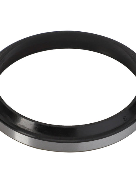A sophisticated AGCO Scraper Ring - 3009885X1 features a black circular metal design with a flat, smooth surface.