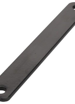 The AGCO | LINK - D28980693 is a flat, rectangular metal bar featuring a hole near each end.