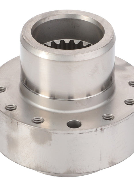 The AGCO Crankshaft Hub (model V836322586) is a metal mechanical part featuring a cylindrical center and multiple holes around its base. Currently, there is no additional product description available.