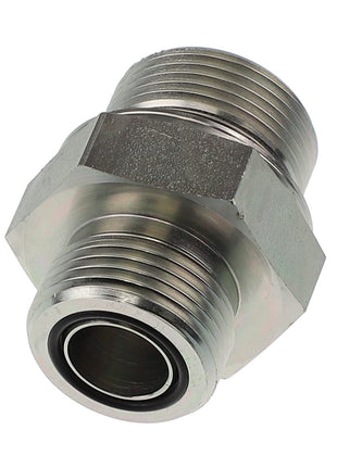 The AGCO | Union - Acw1966000 is a metallic threaded pipe fitting connector featuring a hexagonal central body and smooth cylindrical ends. No current product description information is available.