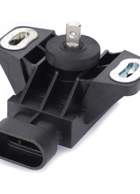 An AGCO Angular Sensor (3784361M1) is a black plastic automotive sensor component featuring mounting holes and a connector plug end, designed to be compatible with Massey Ferguson models.