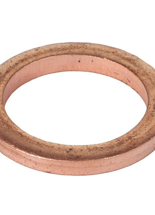 A small, round AGCO | WASHER - K2021B with a smooth, slightly tarnished copper surface is set against a plain white background.