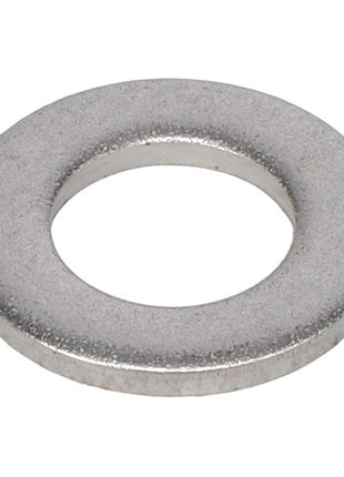 The AGCO | WASHER - E105320 is a plain, flat metal washer with a large central hole, designed for distributing the load of a threaded fastener like a screw or nut. No current product description information is available.