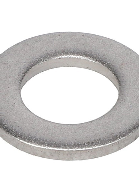 The AGCO | WASHER - E105320 is a plain, flat metal washer with a large central hole, designed for distributing the load of a threaded fastener like a screw or nut. No current product description information is available.