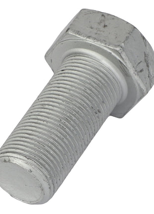 Close-up of the AGCO | HEXAGONAL HEAD BOLT - AG522364, showcasing finely detailed threads along its shaft and a precisely engineered hexagonal head.