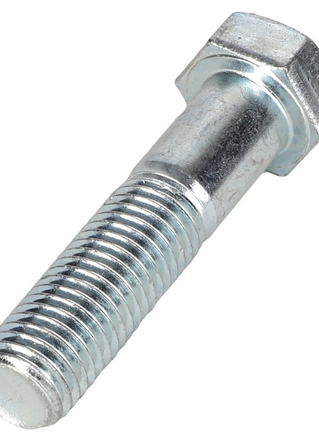 A close-up of the AGCO Hexagonal Head Bolt (AG517993) showcasing its shiny, threaded shaft and distinct hexagonal head. No current product description information is available.
