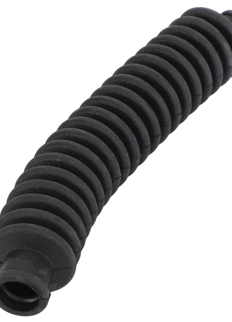 The AGCO | BELLOWS - F716100090020, from the brand AGCO, is a black rubber bellows featuring a ribbed structure commonly used in automotive applications to protect moving parts from dirt and debris. Unfortunately, no current product description information is available.