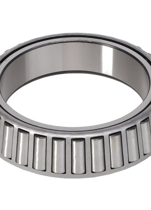 The AGCO | BEARING CONE - AG705959, a tapered roller bearing specifically designed for the off-road industry by AGCO, features external grooves and cylindrical rollers arranged in a conical shape, effectively supporting thrust loads.