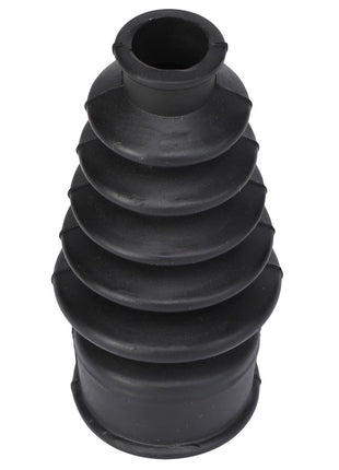 The AGCO Bellow - Acw4722520, a black, cylindrical, accordion-like rubber component with multiple ribs, currently has no product description information available.