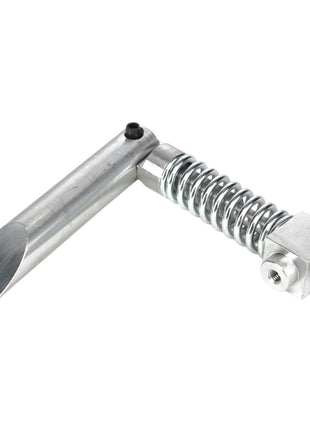 No current product description information is available, but the AGCO | PIN - AL60009527 metal spring-loaded latch with a cylindrical handle and flat-ended lever, featuring a pivot mechanism and fastening hardware, ensures reliable performance.