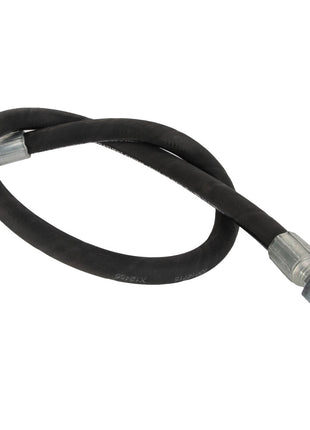 An AGCO hydraulic hose, model 4389251M1, featuring metal fittings on both ends and coiled in a loop, in the color black. No current product description available.