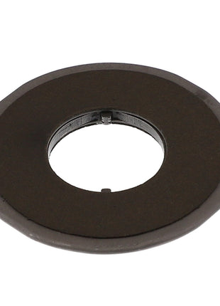 A round, flat, dark-colored metal object with a central circular hole and small notches around the outer edge. This product is known as the AGCO CLUTCH - AG510270 from the brand AGCO. No current product description information is available.