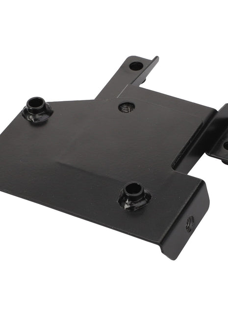 The AGCO | Bracket - Acw076573A from AGCO is a black metal mounting bracket featuring multiple holes for versatile installation, offering unmatched reliability not described by any current product description.