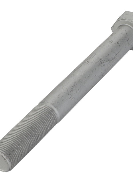 The AGCO | Hex Cap Screw - La15990531, a metallic hex bolt with a threaded shaft, is displayed against a clean, white background.