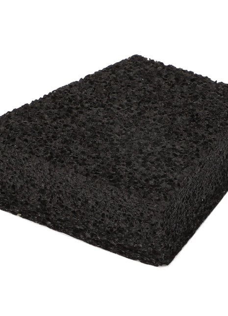 A close-up of the AGCO | Foam - Acp0667320, a black, rectangular, porous sponge by AGCO, is showcased against a white background. No product description available.