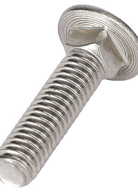 A close-up image of the AGCO CARRIAGE BOLT - AG522572 by AGCO, featuring a round, flat head and a threaded body. No current product description information is available.