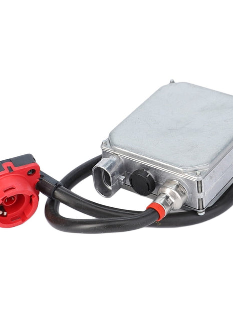 The AGCO Electrical Ballast - F931901117010, featuring a cable that terminates in a red and black connector, is displayed against a white background. No current product description information is available.