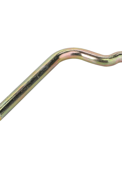 The AGCO | Lock Key - Fel140218 is a metallic pin featuring a smooth, bent shape with a slight curve at one end, specifically designed for securing or locking mechanisms.