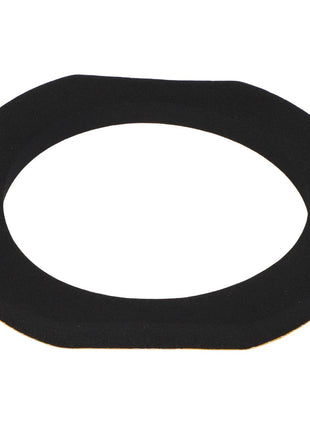 An AGCO black circular foam gasket, model Acw115818A, featuring a flat edge on one side, set against a crisp white background.
