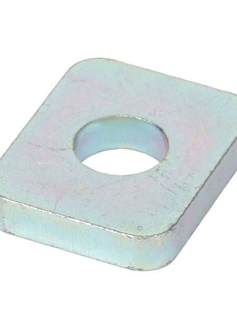 The AGCO | Support - Acw1831360, a rectangular metal washer featuring a circular hole in the center, is showcased against a white background. Unfortunately, no additional product description information is available at this time.