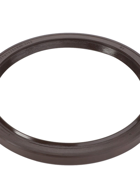 A circular, black rubber seal by AGCO, model 3604419M1, with a grooved inner surface is showcased against a white background, demonstrating reliable performance and precise engineering tolerances.