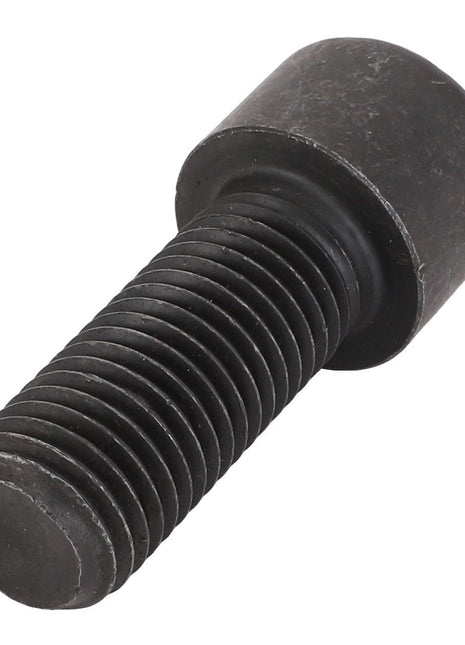 Close-up of the AGCO BOLT - ACP0320830, featuring a black metal design with a round head and threaded shaft, perfect for your projects. For any questions or ordering assistance, our support team is here to help.