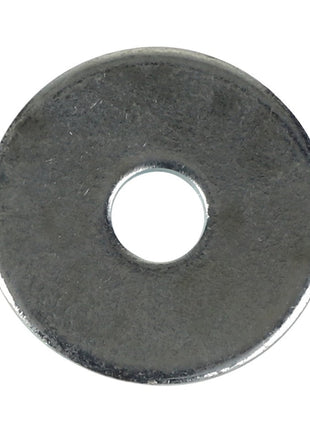 Introducing the AGCO | Flat Washer - Va022966, a round, flat metal washer featuring a central hole, brought to you by the trusted brand AGCO.