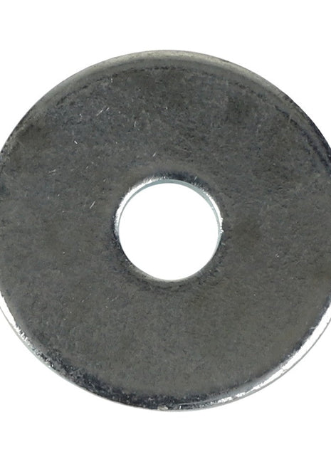 Introducing the AGCO | Flat Washer - Va022966, a round, flat metal washer featuring a central hole, brought to you by the trusted brand AGCO.