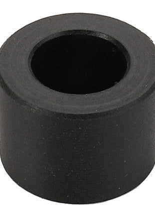 The AGCO | Bush - Acw2016480 is a versatile black cylindrical rubber grommet with a central hole, ideal for securing wires and cables.