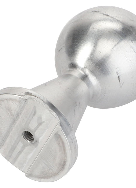 The AGCO Ball - Acw1087020 by AGCO is a durable metal ball joint featuring a rounded end and a flat, slotted base, ideal for precise mechanical or industrial applications.