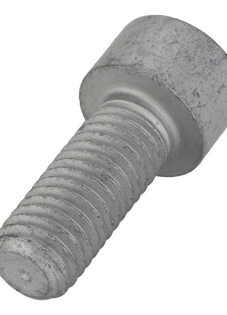 Close-up image of the AGCO Socket Head Setscrew - Acw1494360, featuring a hexagonal socket head and threaded shaft, typically used in machinery and construction.