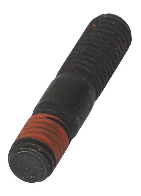 The AGCO | SETSCREW - ACP0375060 is a black metal double-ended bolt with one end partially coated in red. For any questions before ordering or to seek product support, feel free to contact support.