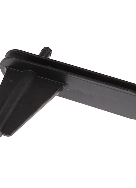 A stylish, black plastic AGCO Elbow - Acw0198160 with a rectangular handle and a conical projection.