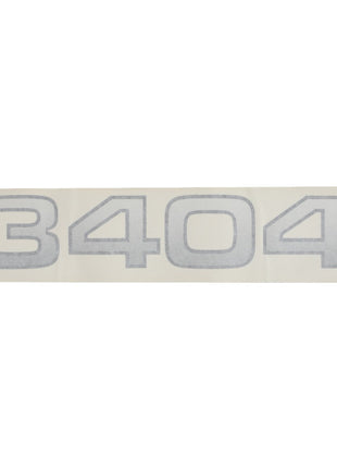 The AGCO Decal - Acw4045030 is a white rectangular sticker featuring the number "3404" printed in large, clear, grey characters. No additional product description information is available at this time.