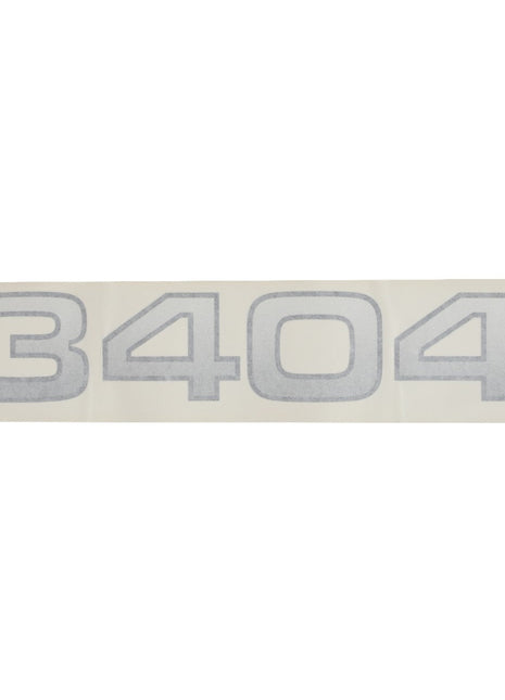 The AGCO Decal - Acw4045030 is a white rectangular sticker featuring the number "3404" printed in large, clear, grey characters. No additional product description information is available at this time.