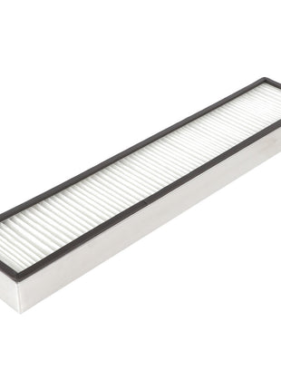 The AGCO | Cab Filter - Acw1688690 is a rectangular, pleated air filter with a white body and black border, commonly used in HVAC systems or automobiles. No additional product description information is available beyond these key features.