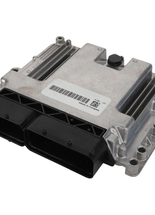 Image of a metallic AGCO Engine Control Unit - Acp0310110 with two black connectors. No Product Description Available.