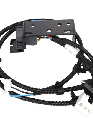 Close-up of the AGCO Wire Harness - F339500030260 in black, featuring multiple connectors attached, positioned against a plain white background. No current product description available.