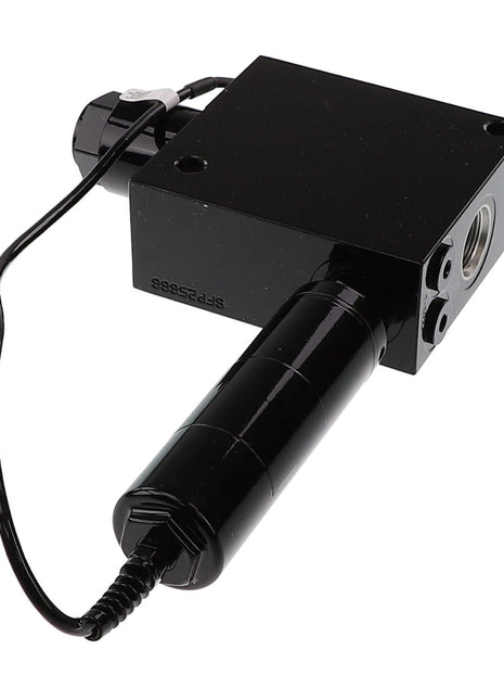 No current product description information is available for the AGCO HYDRAULIC SERVO - AG334060, a black electronic device with cylindrical and rectangular components connected by a cord.