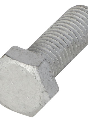 A close-up of the AGCO Hexagonal Bolt - Acw1059180 with a threaded shaft on a white background, product description absent.