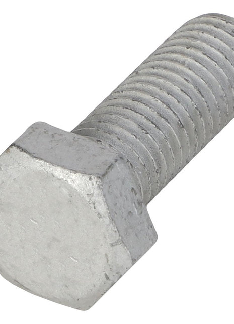 A close-up of the AGCO Hexagonal Bolt - Acw1059180 with a threaded shaft on a white background, product description absent.
