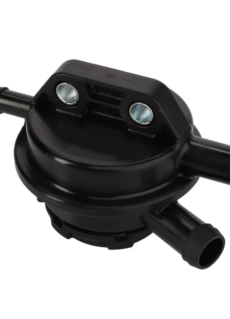 The AGCO Breather - Acp0411990 is a black automotive part with cylindrical connectors and two metal screws. However, due to missing details, this product is currently unavailable.