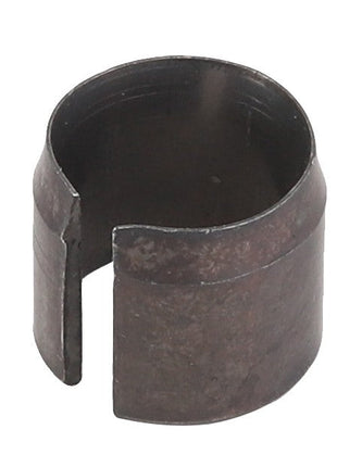 A close-up of the AGCO Slotted Spring Pin - 3000052X1, a dark metallic cylindrical clamp or ring with a vertical slit, used for securing or supporting components.