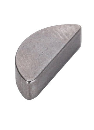 A small, silver, half-moon shaped metal object, likely a machine part or component. No current product description available.

Rewritten Sentence:
The AGCO Woodruff Key - F279940050060 is a small, silver, half-moon-shaped metal object likely used as a machine part or component.