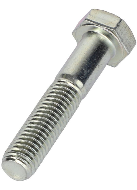 A detailed view of the AGCO | SCREW - AL5002079, showcasing its metallic hexagonal head and threaded shaft against a plain white background. No product description is necessary for this sleek and simple visual.
