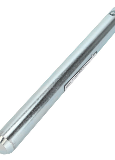 A smooth, cylindrical silver metal rod featuring a small hole near one end, marketed under the product name AGCO | CLEVIS PIN - AL5219330 by the brand AGCO.