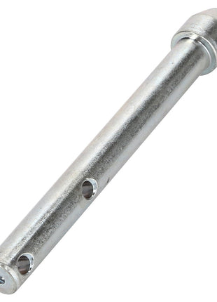 The AGCO Pin (Acp0419000) is a metallic cylindrical component featuring a rounded head and holes drilled through the shaft; currently, there is no detailed product description available.